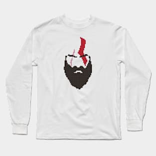 God of War - Kratos face (Pixelated) Long Sleeve T-Shirt